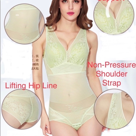 Adjustable embroidered Women Shapewear Boday Shaper Underwear One Piece Corset - Picture 4 of 14